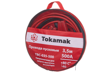 Провода пусковые TOKAMAK 500A, 3,5м,  (TBC-035-500) в сумке ПВХ